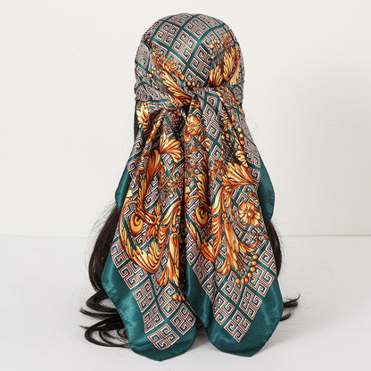 Cashew Print Satin Scarf