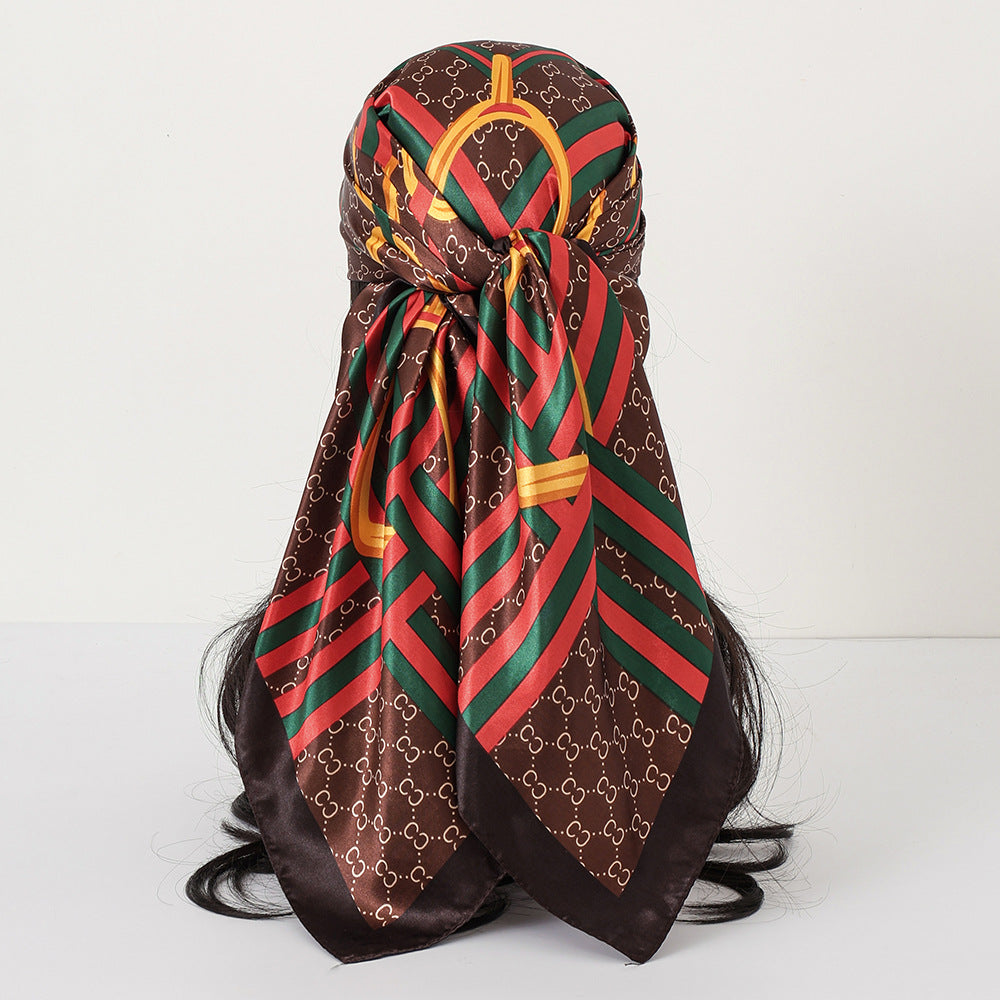 Cashew Print Satin Scarf