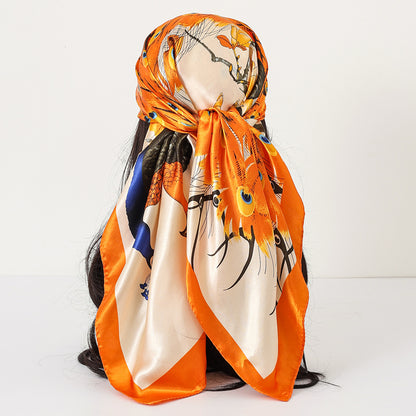 Cashew Print Satin Scarf