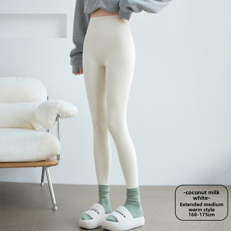 Cashmere and silk fleece-lined leggings