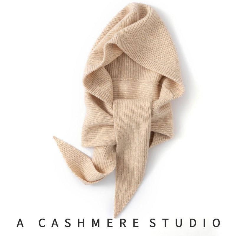 Cashmere Balaclava Hat with Neck Warmer
