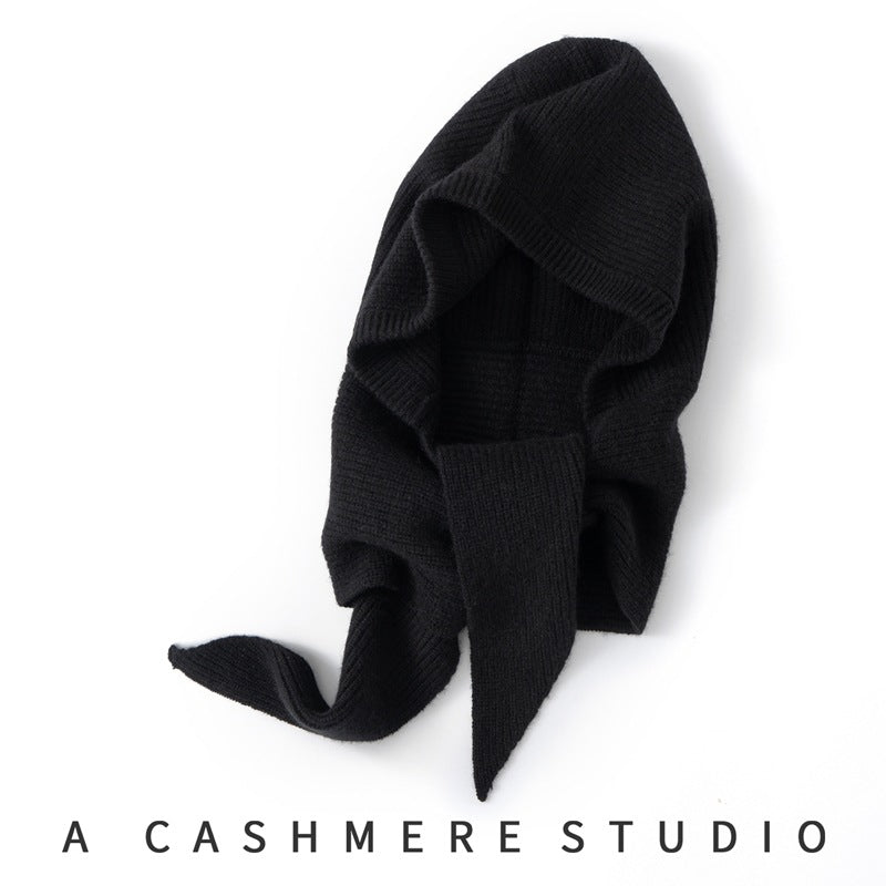 Cashmere Balaclava Hat with Neck Warmer
