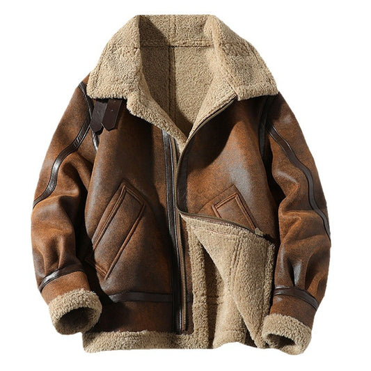 Cashmere-Lamb Fur Coat