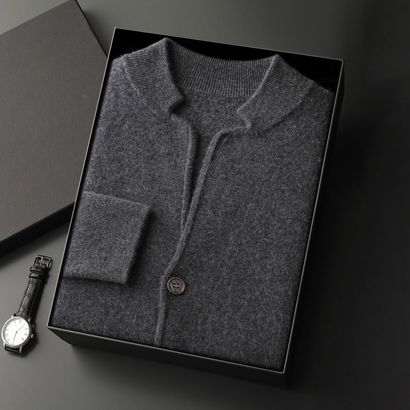 Cashmere Men's Knitted Cardigan Sweater