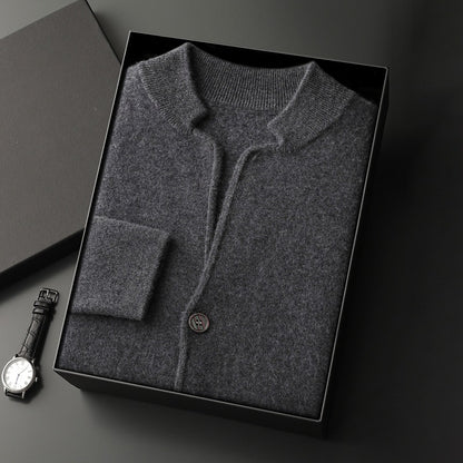Cashmere Men's Knitted Cardigan Sweater