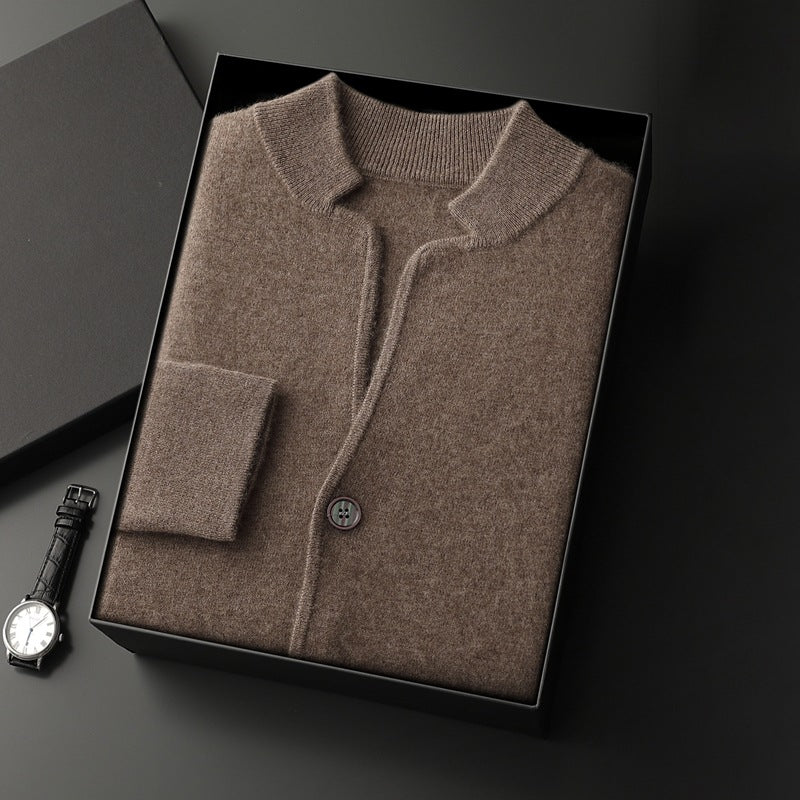 Cashmere Men's Knitted Cardigan Sweater