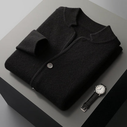Cashmere Men's Knitted Cardigan Sweater