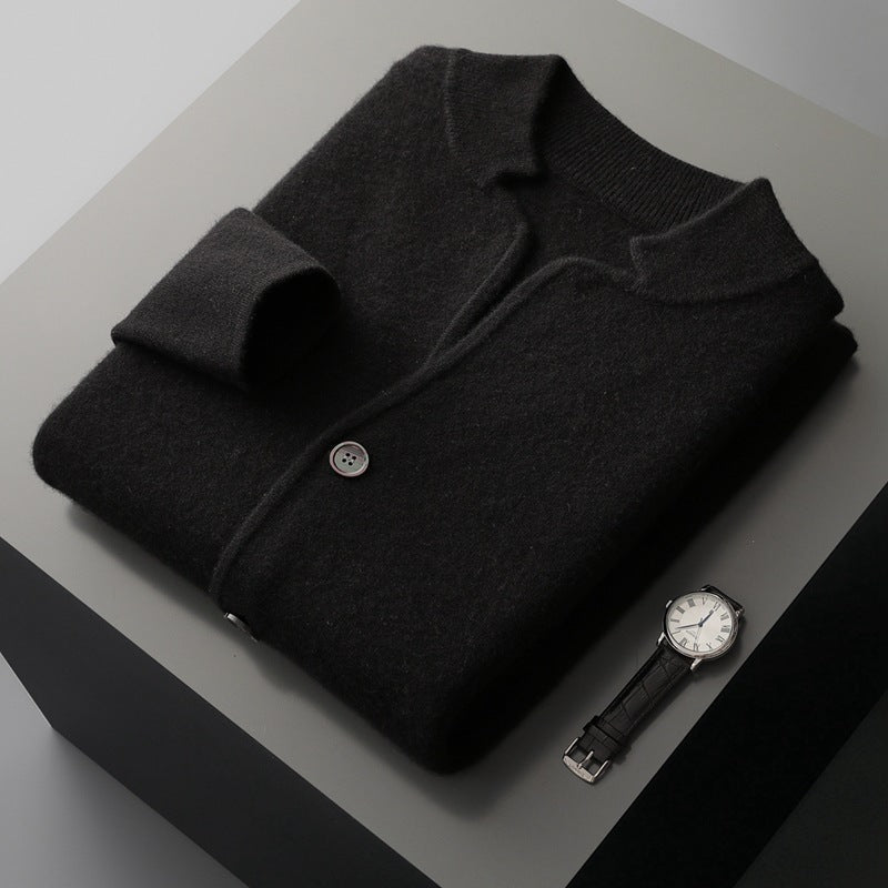 Cashmere Men's Knitted Cardigan Sweater