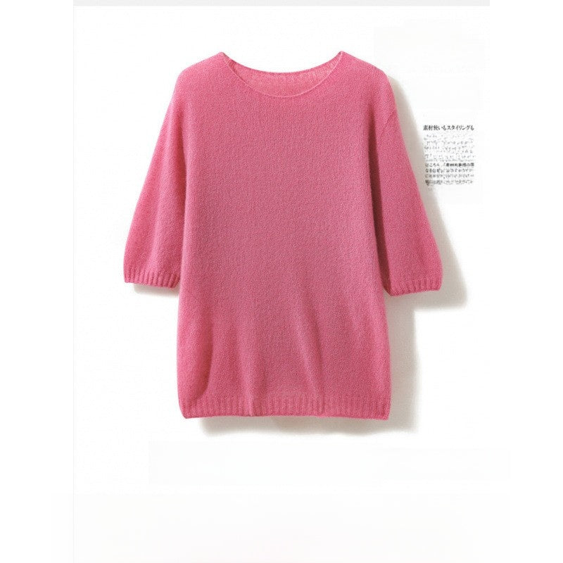 Cashmere Silk Blend Womens Knit Sweater