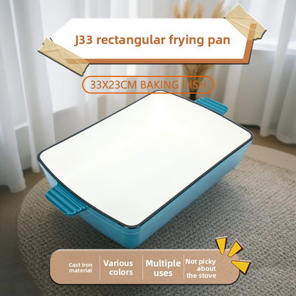 Cast Iron Enamel Rectangular Baking Pan
