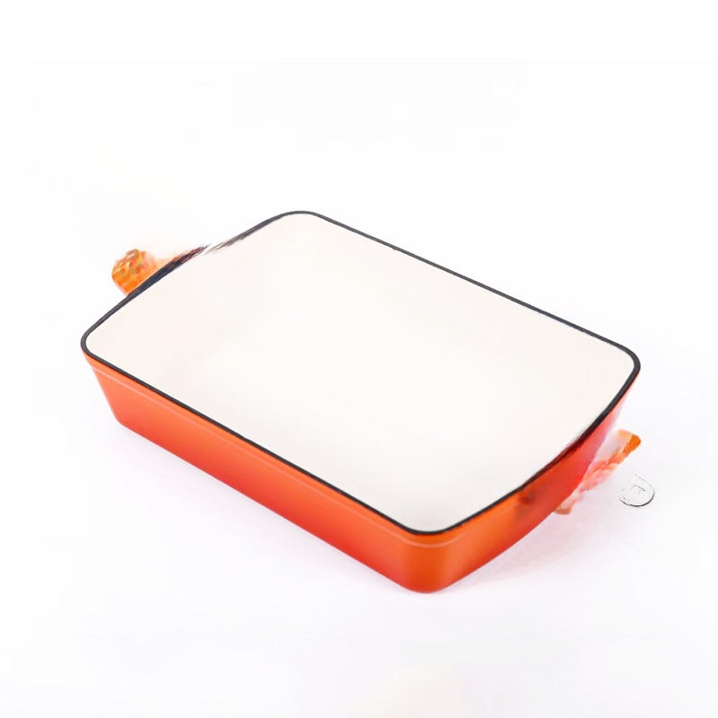 Cast Iron Enamel Rectangular Baking Pan