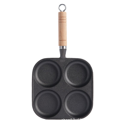 Cast iron four-hole frying pan