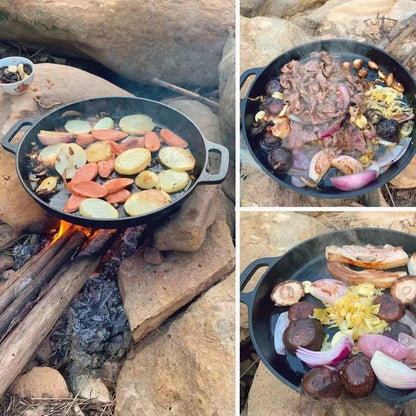 Cast Iron Thickened Frying Pan with Handles