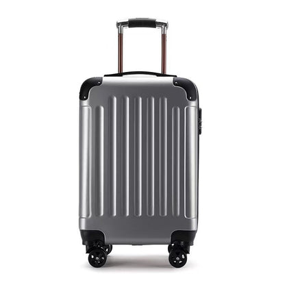 Casual Adult Suitcase with Universal Wheels and Vertical Stripes