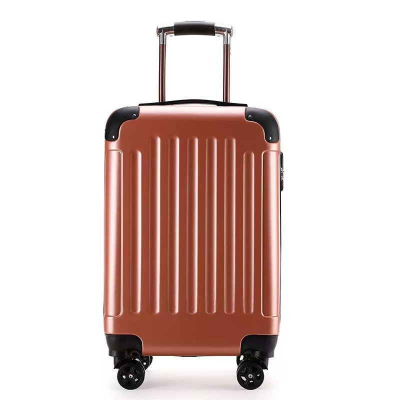 Casual Adult Suitcase with Universal Wheels and Vertical Stripes