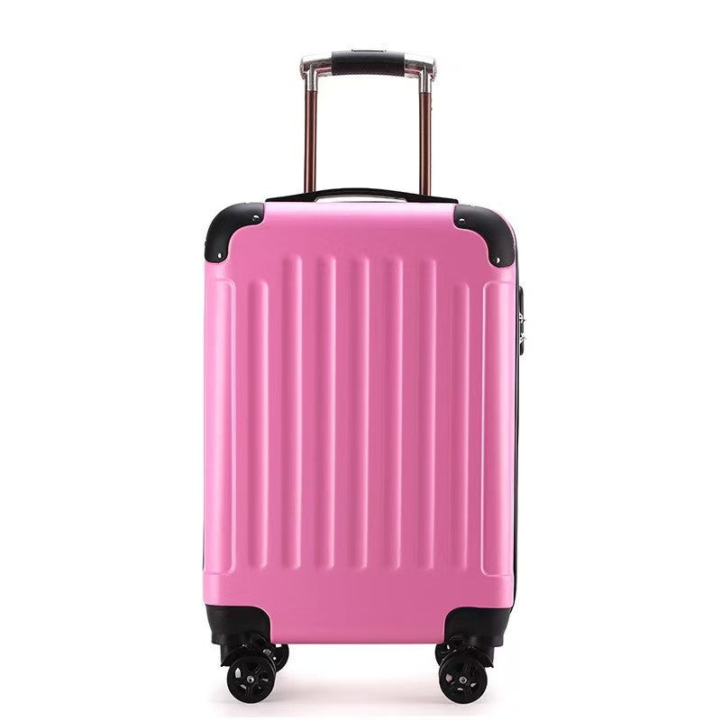 Casual Adult Suitcase with Universal Wheels and Vertical Stripes
