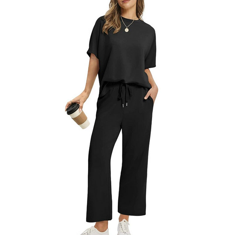 Casual and Commuting Outfit Set for Women – Short-Sleeve Ensemble