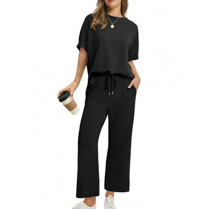 Casual and Commuting Outfit Set for Women – Short-Sleeve Ensemble