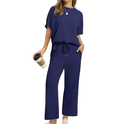 Casual and Commuting Outfit Set for Women – Short-Sleeve Ensemble