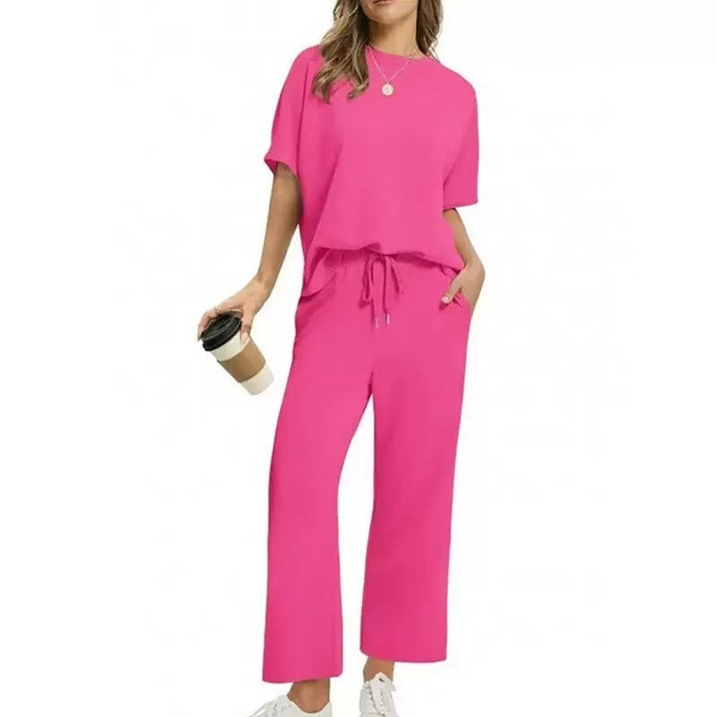 Casual and Commuting Outfit Set for Women – Short-Sleeve Ensemble