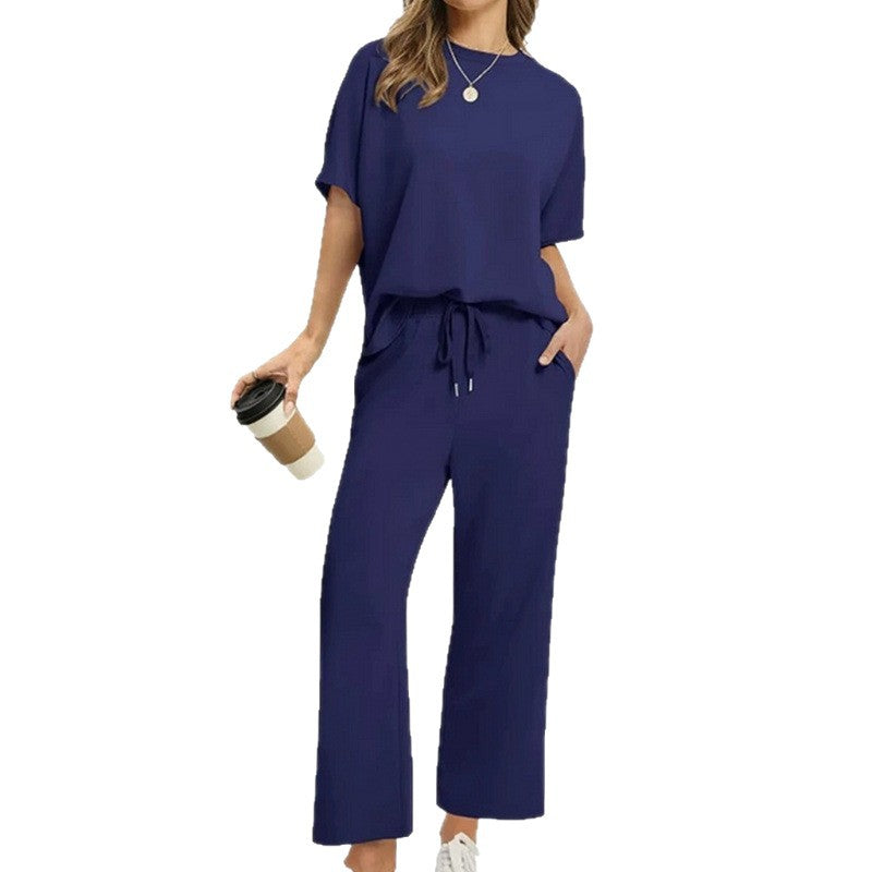 Casual and Commuting Outfit Set for Women – Short-Sleeve Ensemble