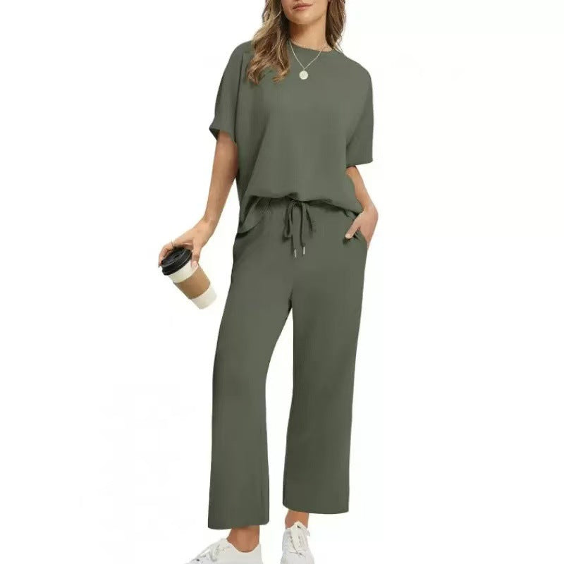 Casual and Commuting Outfit Set for Women – Short-Sleeve Ensemble