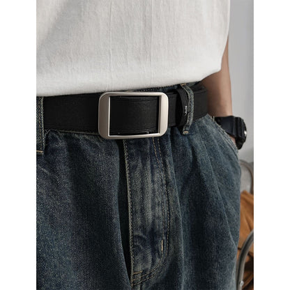 Casual and stylish square buckle belt