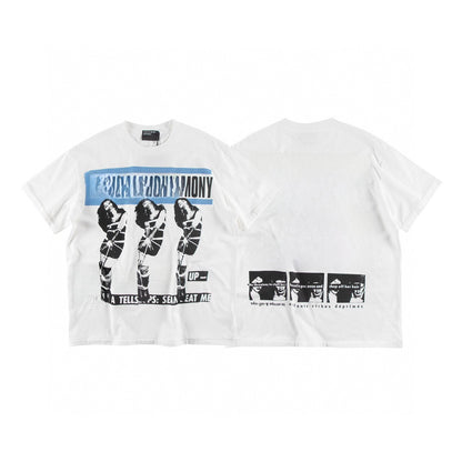 Casual Cartoon Print Cotton T-Shirt