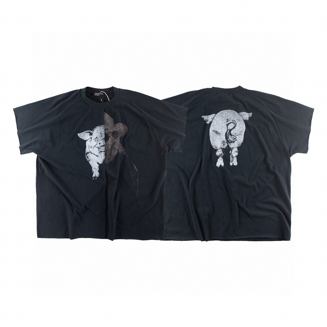 Casual Cartoon Print Cotton T-Shirt