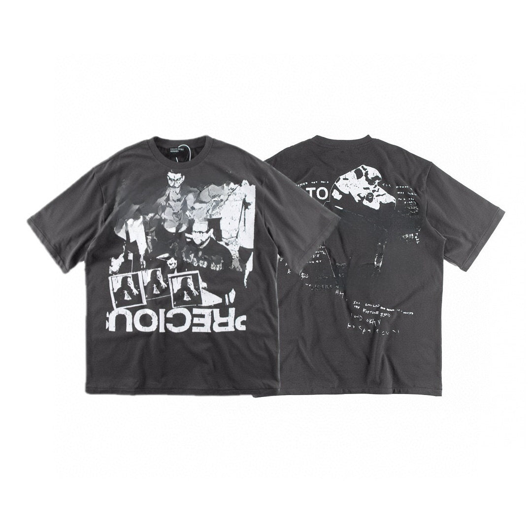 Casual Cartoon Print Cotton T-Shirt