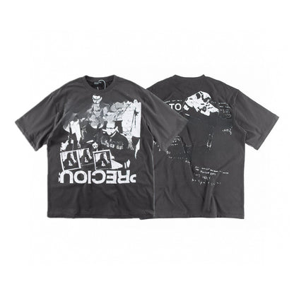 Casual Cartoon Print Cotton T-Shirt