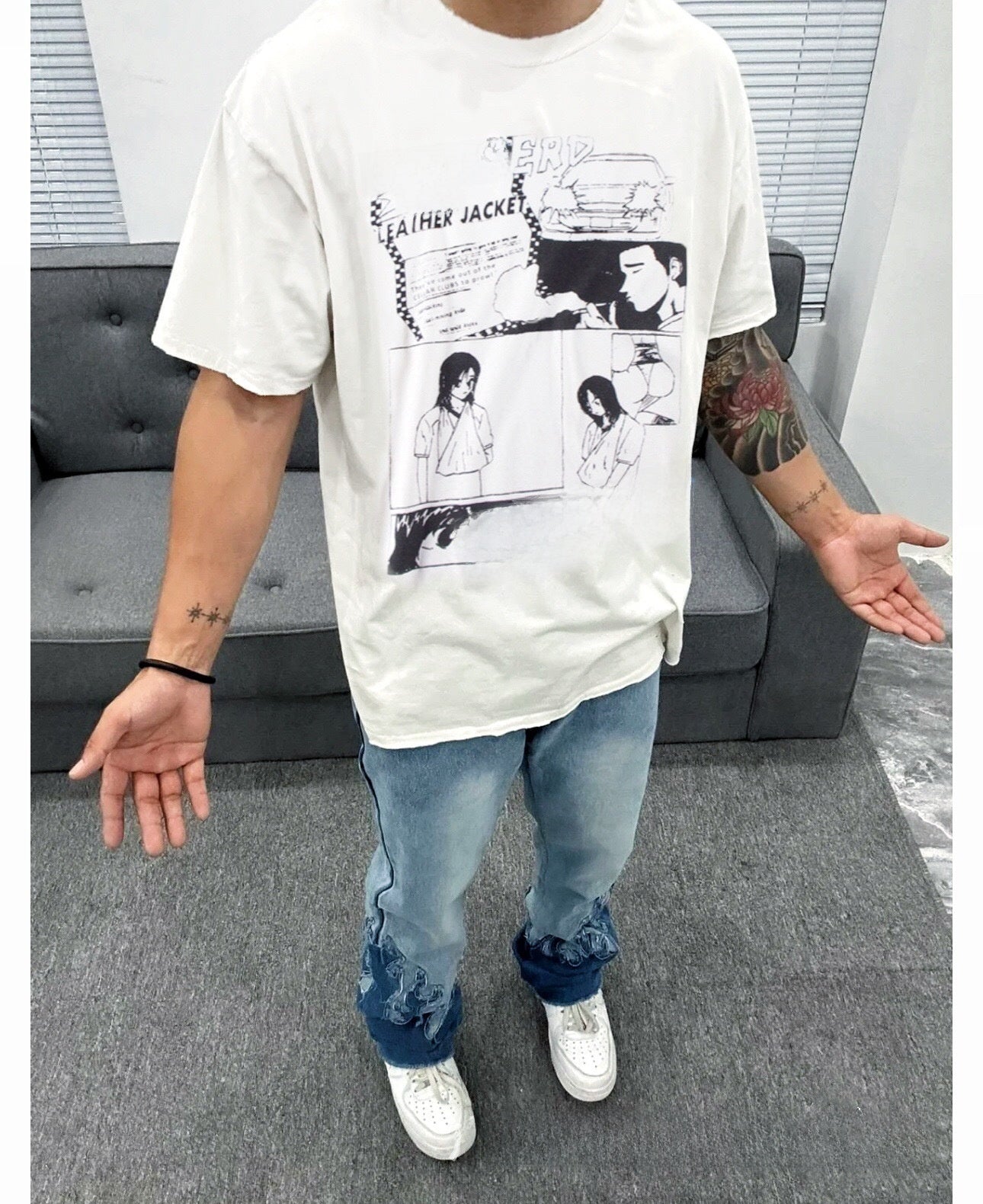 Casual Cartoon Print Cotton T-Shirt