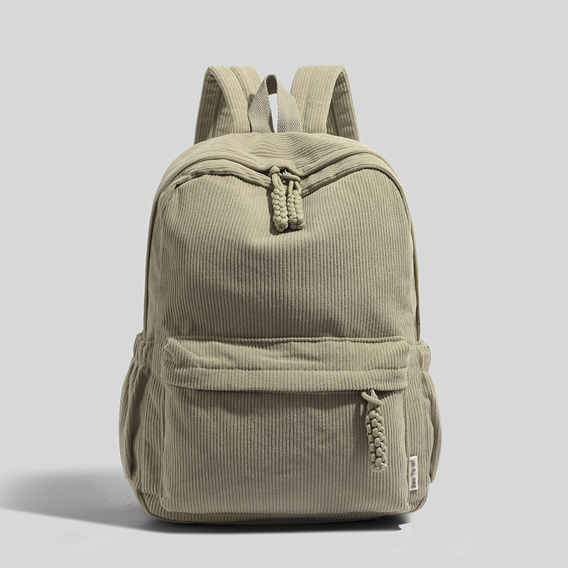Casual corduroy backpack