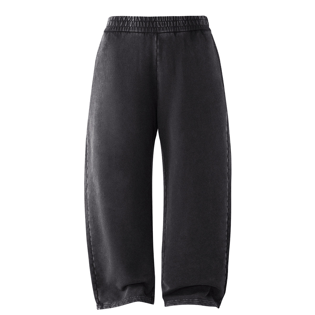 Casual Cotton Trousers with Distressed Finish