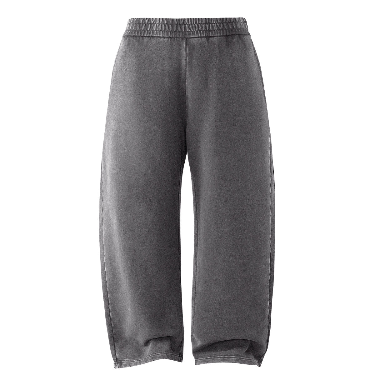 Casual Cotton Trousers with Distressed Finish