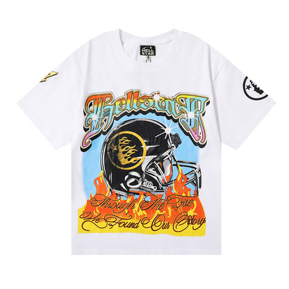 Casual Cotton Unisex T-Shirt Loose Fit Short Sleeve
