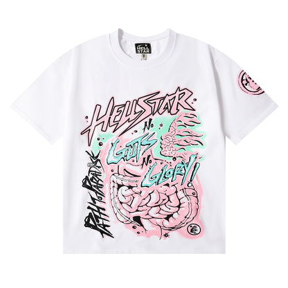 Casual Cotton Unisex T-Shirt Loose Fit Short Sleeve