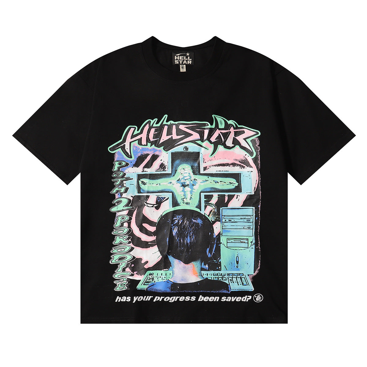 Casual Cotton Unisex T-Shirt Loose Fit Short Sleeve