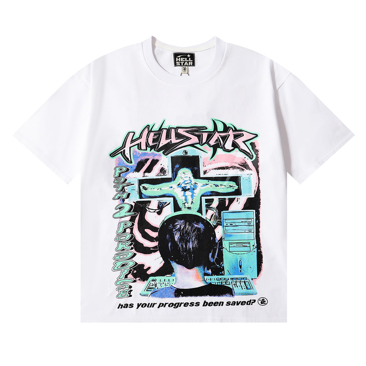 Casual Cotton Unisex T-Shirt Loose Fit Short Sleeve
