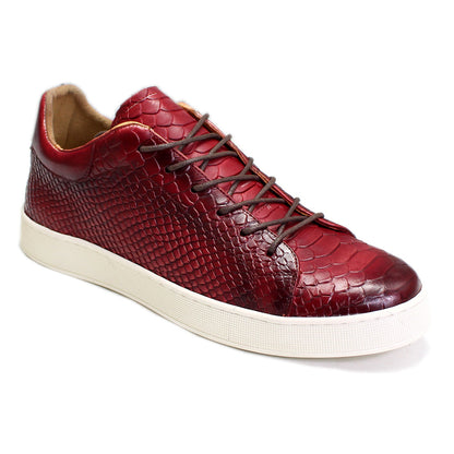 Casual Crocodile Embossed Leather Shoes Men