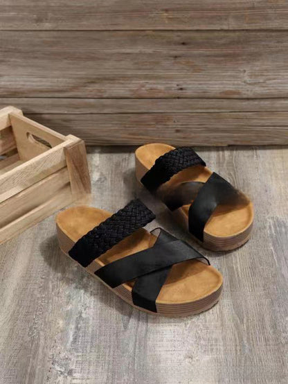 Casual Cross-Woven Thick-Soled Sandals for Women