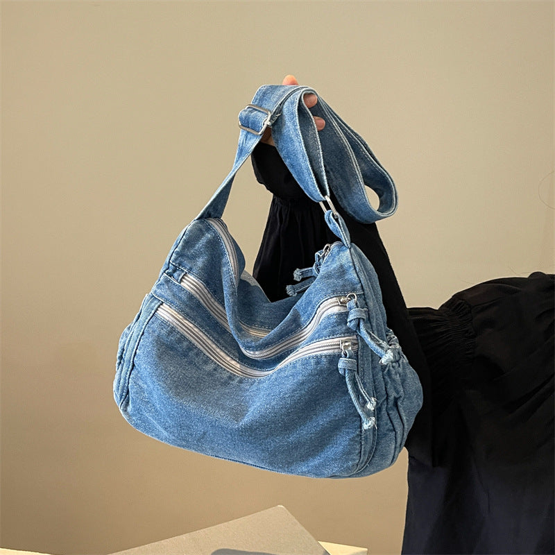 Casual denim crossbody bag