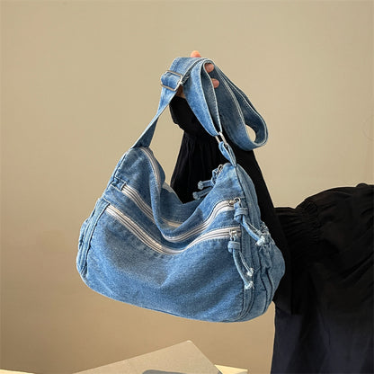 Casual denim crossbody bag
