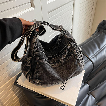 Casual denim crossbody bag