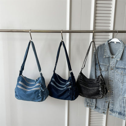 Casual denim crossbody bag