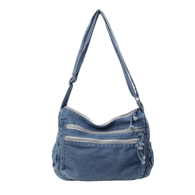 Casual denim crossbody bag