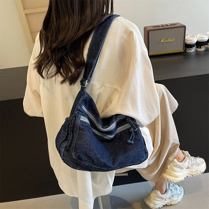 Casual denim crossbody bag