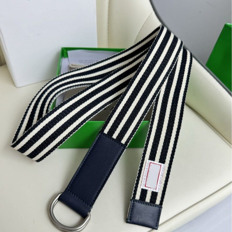Casual Double Ring Buckle Leather Belt