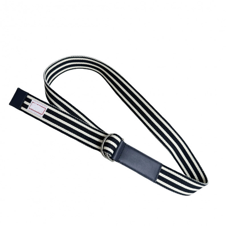 Casual Double Ring Buckle Leather Belt