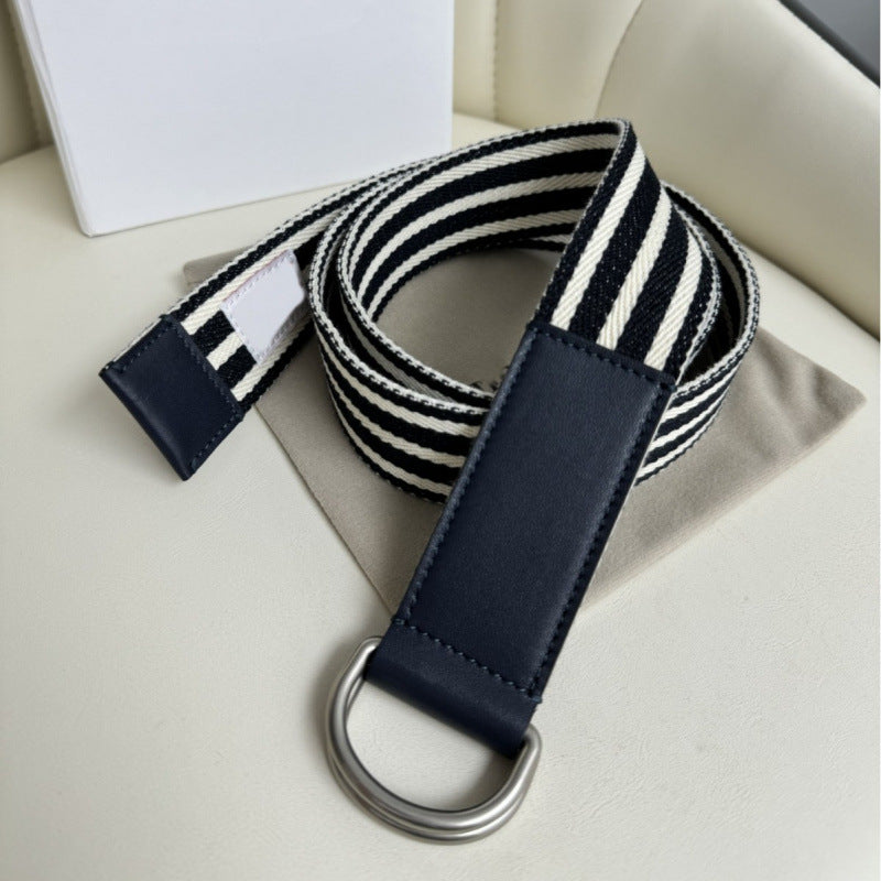 Casual Double Ring Buckle Leather Belt